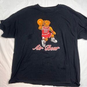 Air Bear Goat Michael Jordan Teddy Bear T-Shirt Size 2X Black Color L030525